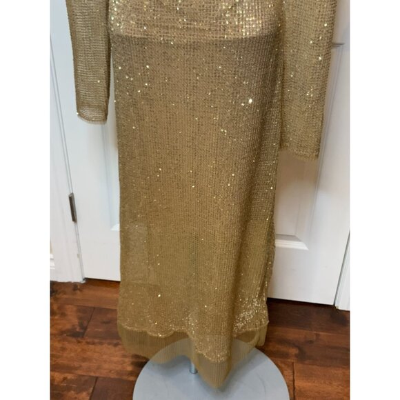 Dorothee Schumacher Gold Sequin Shimmering Dreams Midi Dress, Size 4, $1250 NWT! - Picture 10 of 15